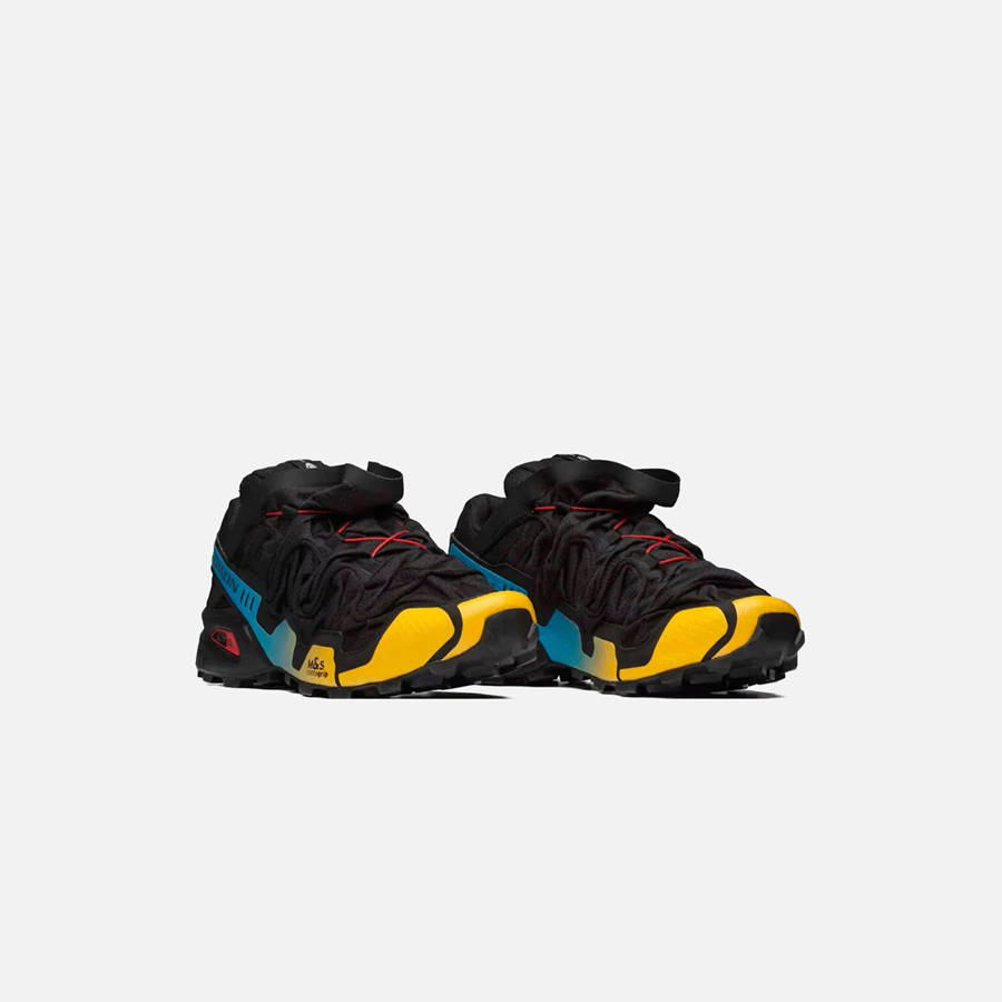 Black / Lemon / Blue Men Kith Salomon x Y/Project Speedcross 3 Sneakers | 1324-LWGKA