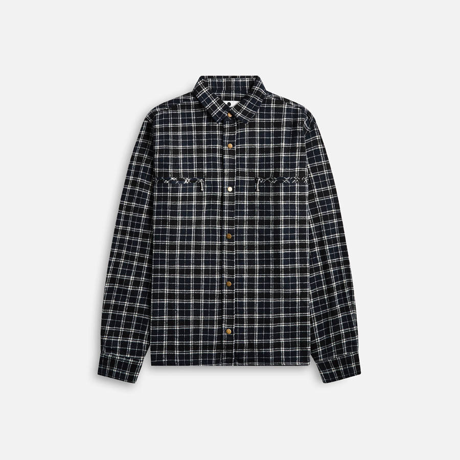 Black / Navy / White Men Kith Noon Goons Baja Snappers Shirts | 6592-DKISU