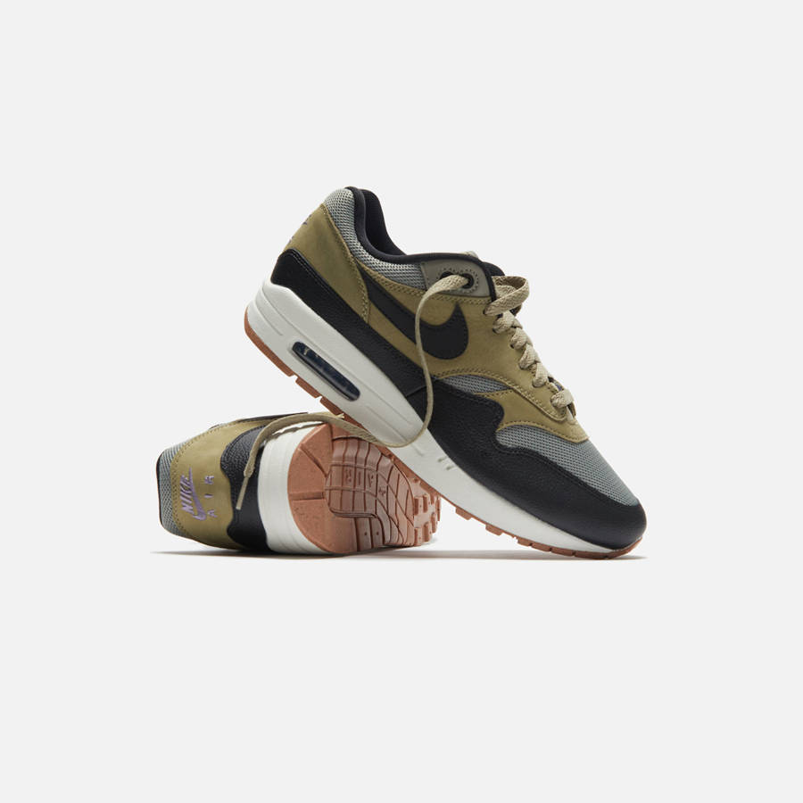 Black / Olive Men Kith Nike Air Max 1 Sports Classic Sneakers | 7038-IQMXH