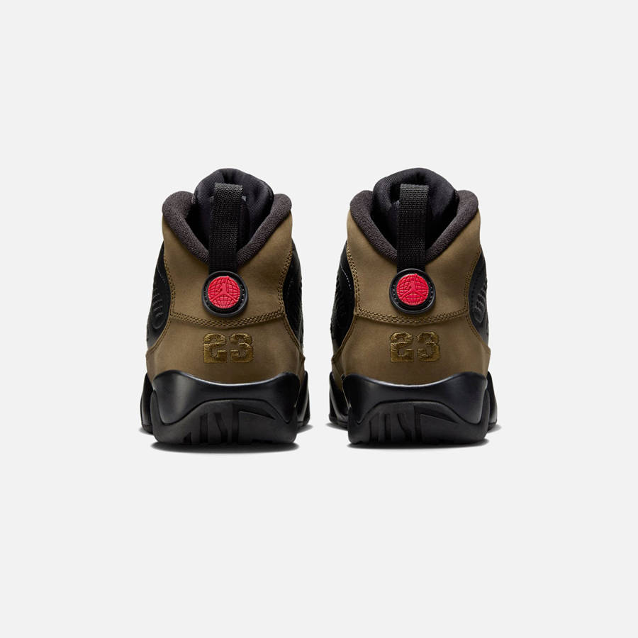 Black / Olive / Red Kids' Kith Jordan GS Air Jordan 9 Retro Sneakers | 5461-XAEUQ