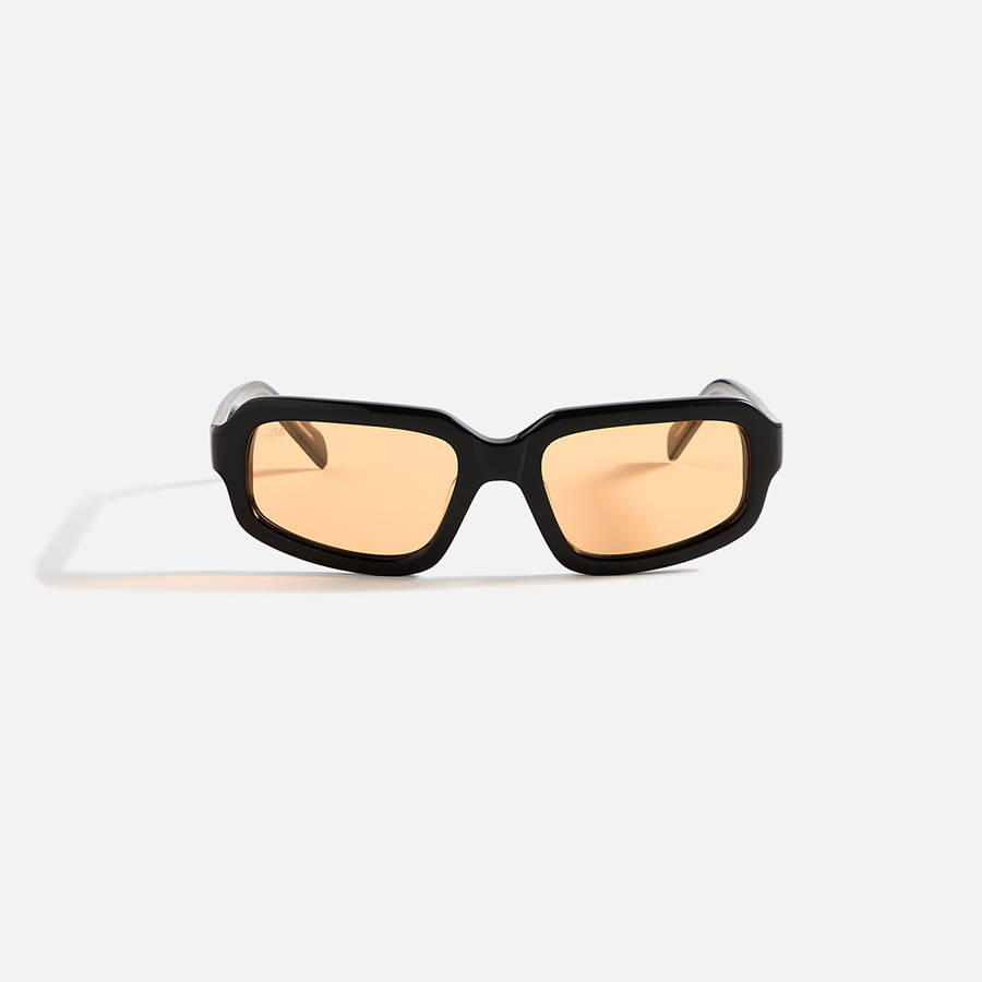 Black / Orange Men Kith AKILA Jupiter Sunglasses | 1607-HLMXG