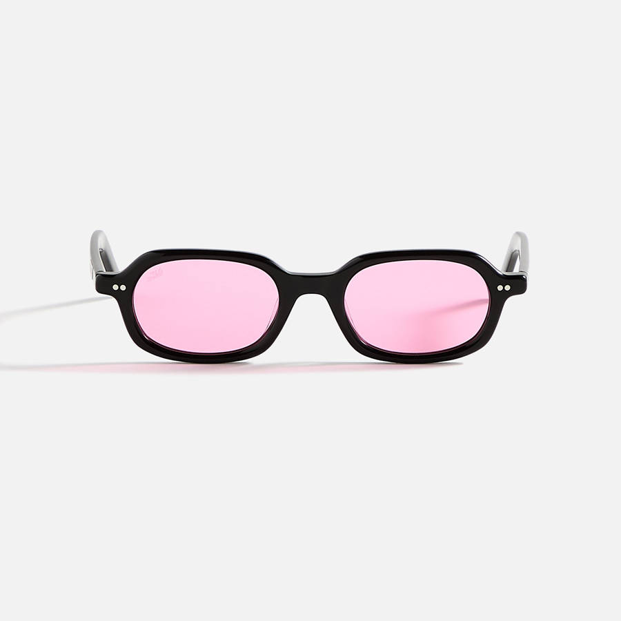 Black / Pink Men Kith AKILA Psyche Sunglasses | 8130-RAUCK