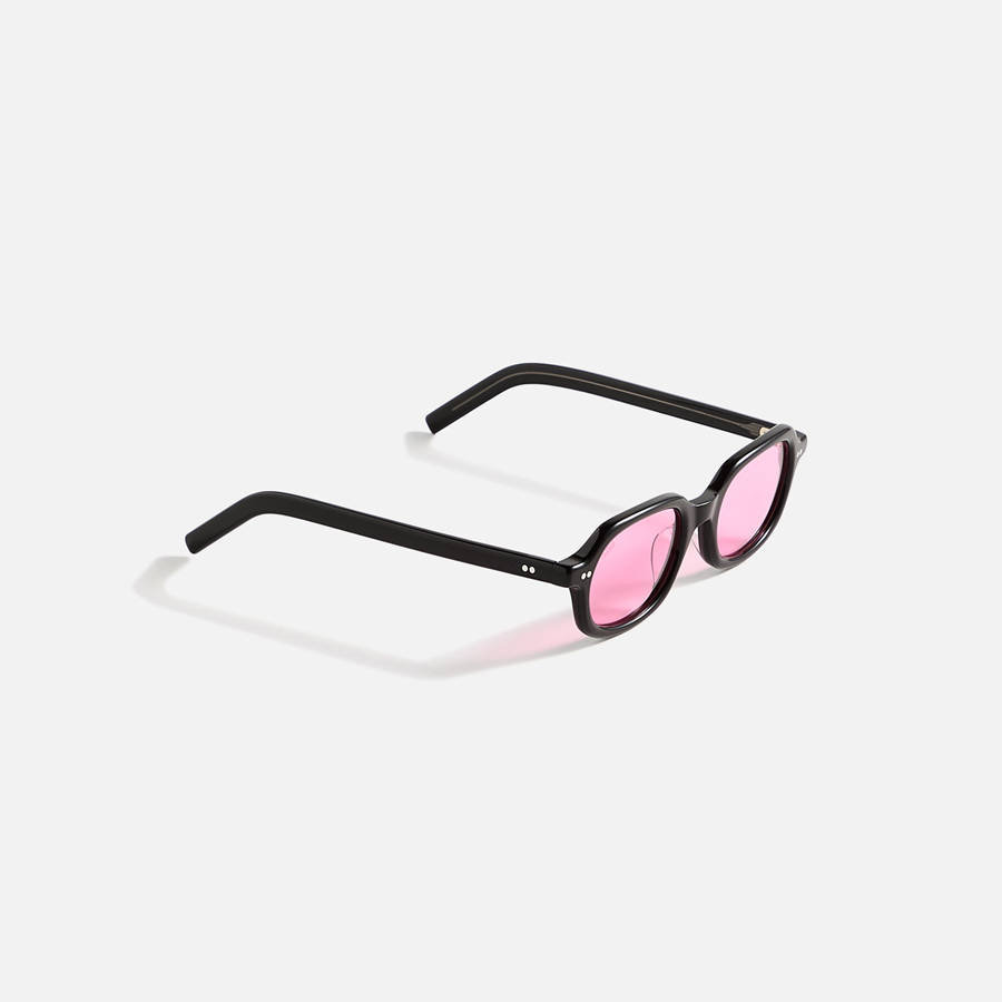 Black / Pink Men Kith AKILA Psyche Sunglasses | 8130-RAUCK