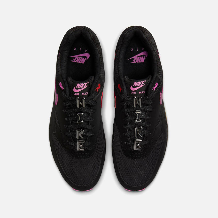 Black / Pink / Red Men Kith Nike Air Max 1 Sneakers | 4037-CNVDU