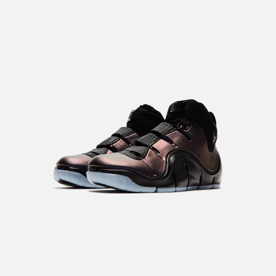 Black / Purple / Blue Men Kith Nike Zoom LeBron IV Sneakers | 8791-XVKLS