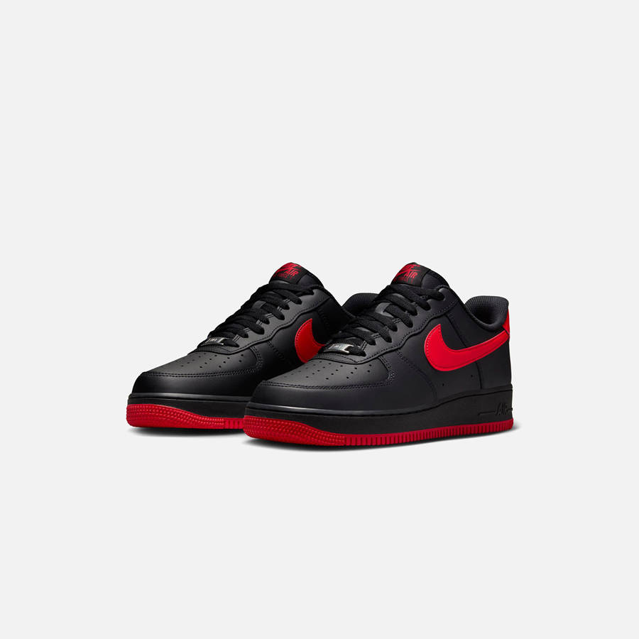 Black / Red Men Kith Nike Air Force 1 '07 Sneakers | 3472-COXKE