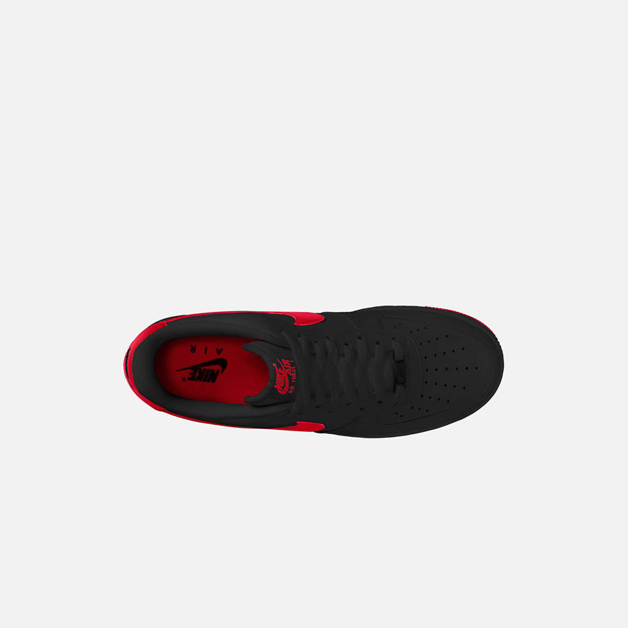 Black / Red Men Kith Nike Air Force 1 '07 Sneakers | 3472-COXKE