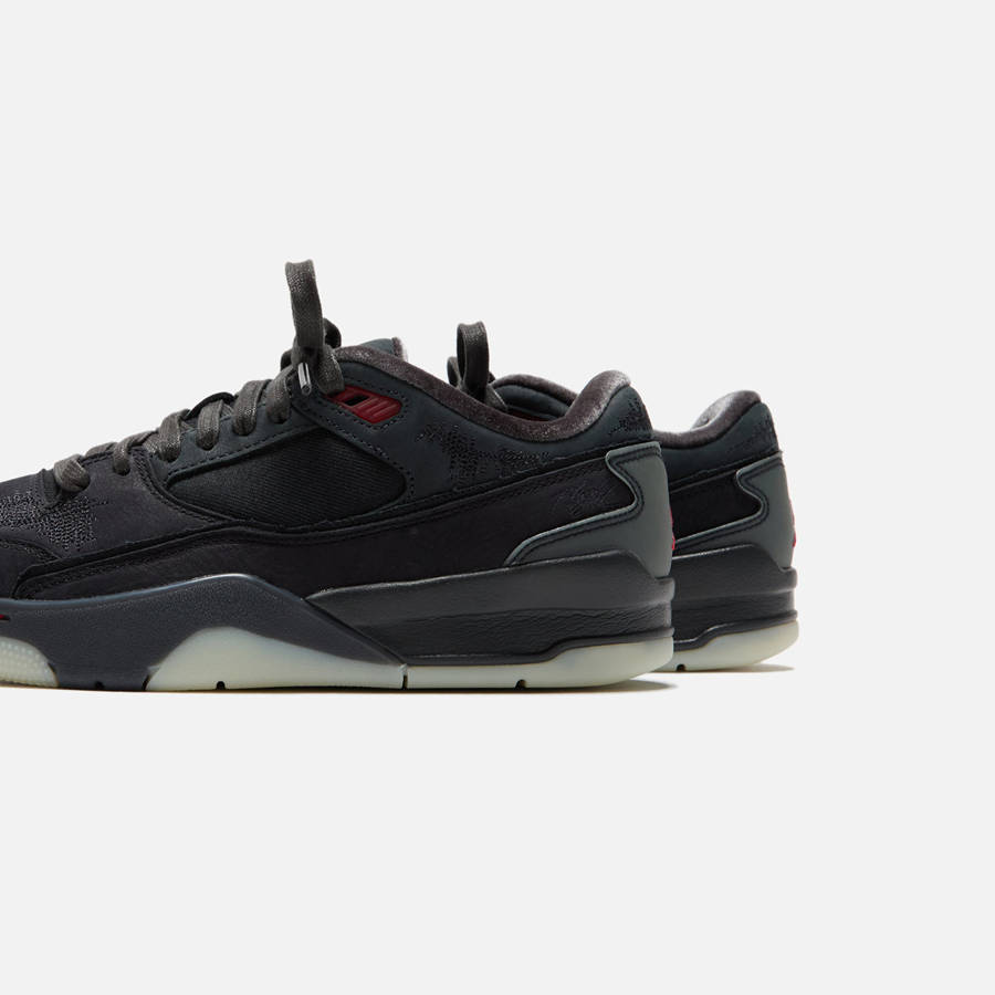 Black / Red Women Kith Jordan x Who Decides War WMNS Flight Court SP Sneakers | 1780-FYWIL