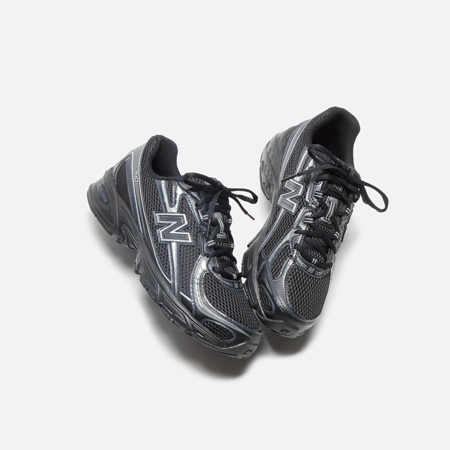 Black / Silver Men Kith New Balance 740 Sneakers | 3205-GTKLS