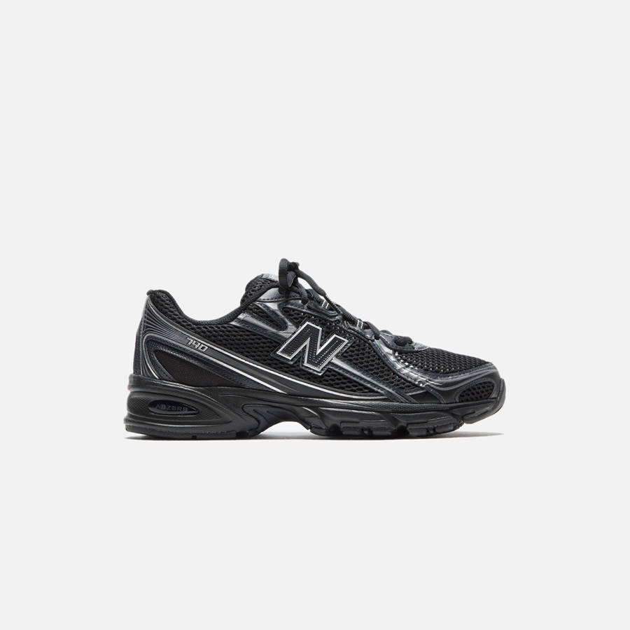 Black / Silver Men Kith New Balance 740 Sneakers | 3205-GTKLS