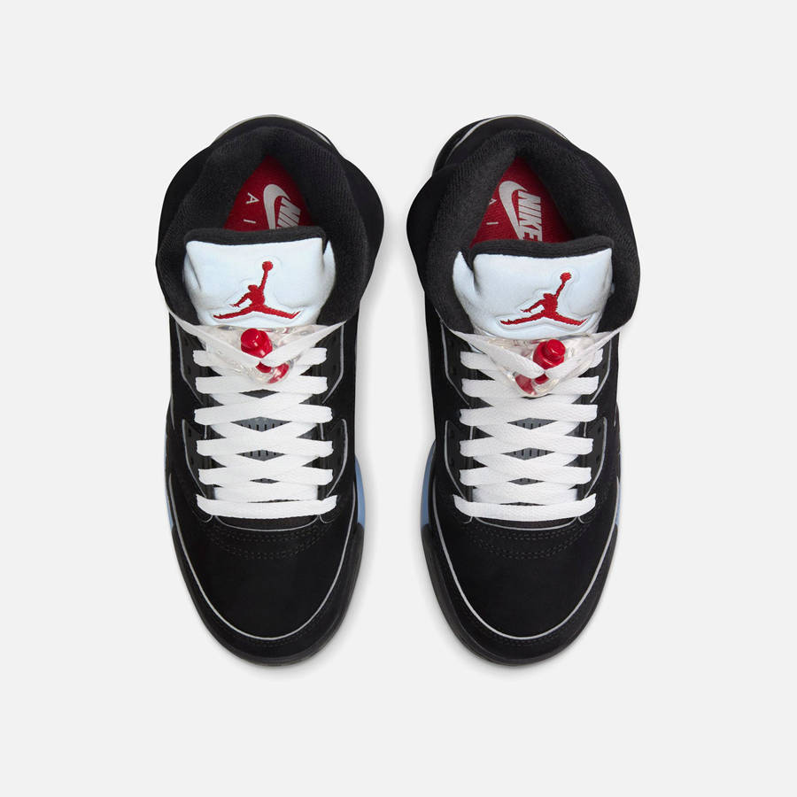 Black / Silver / Red / White Kids' Kith Nike GS Air Jordan 5 Retro OG Reimagined Sneakers | 1253-ZUDTF
