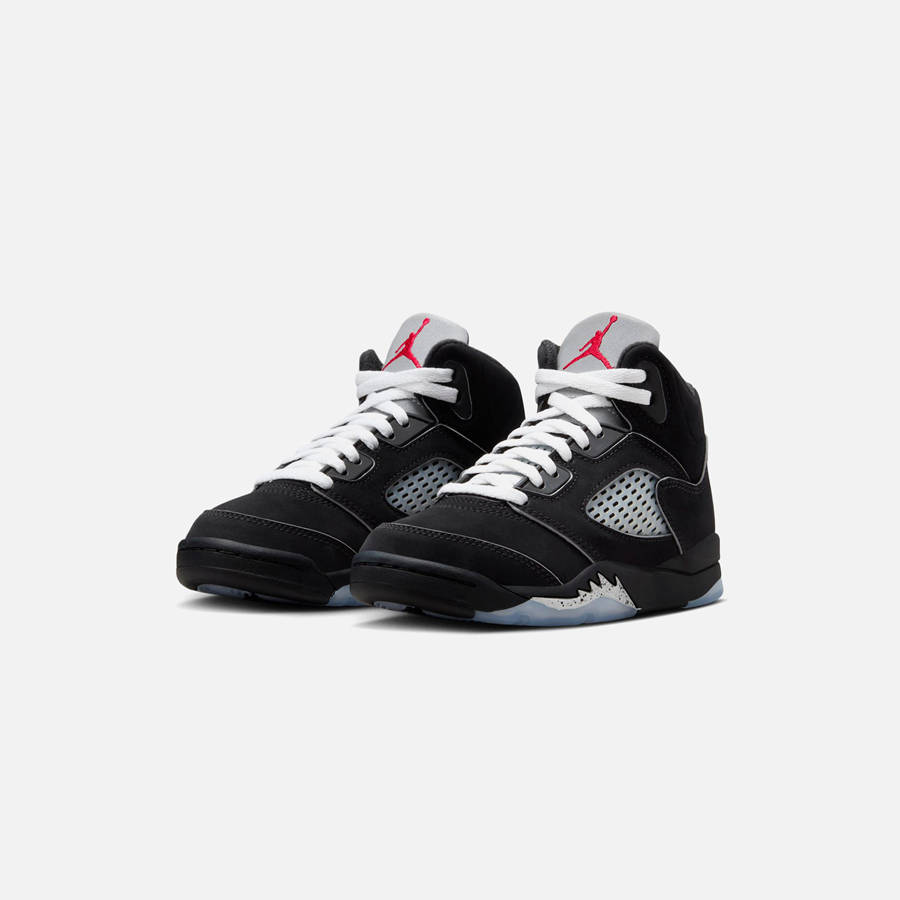 Black / Silver / Red / White Kids' Kith Nike PS Air Jordan 5 Retro OG Reimagined Sneakers | 5481-KFIEQ