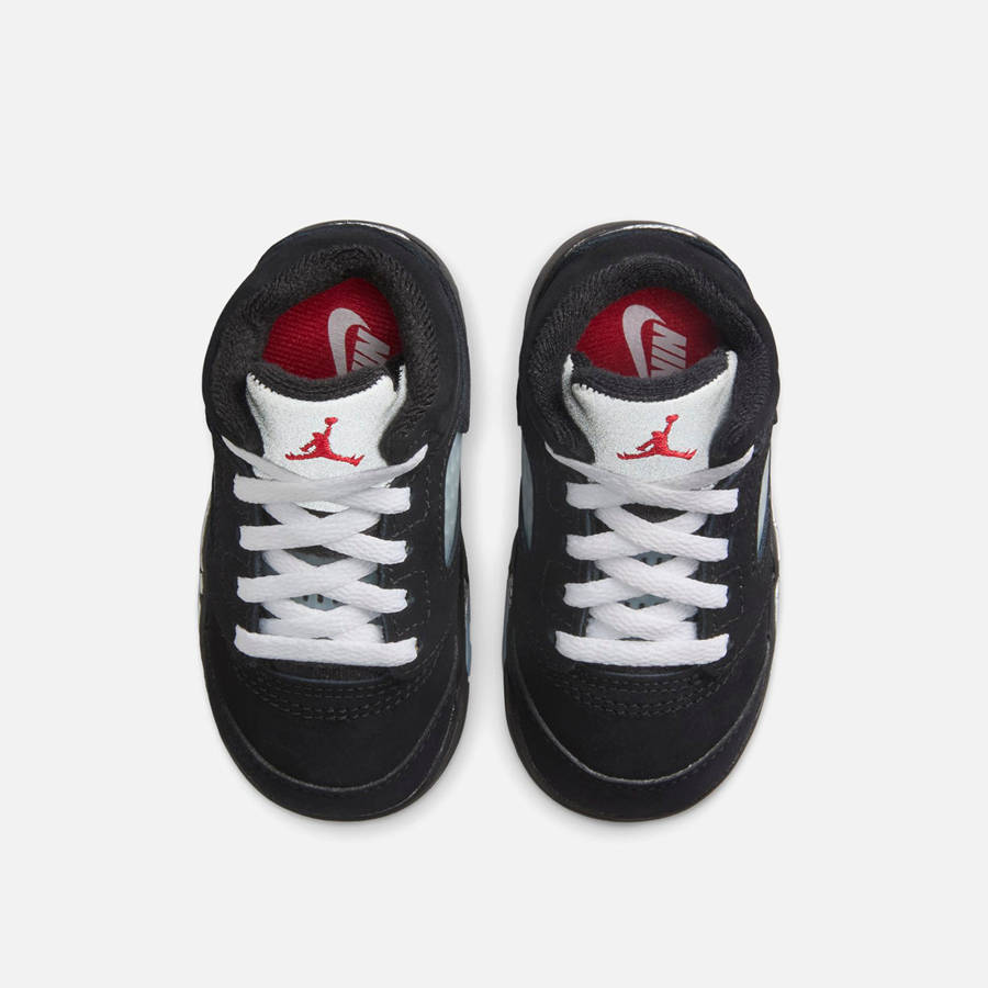 Black / Silver / Red / White Kids' Kith Nike TD Air Jordan 5 Retro OG Reimagined Sneakers | 8352-MRAVD
