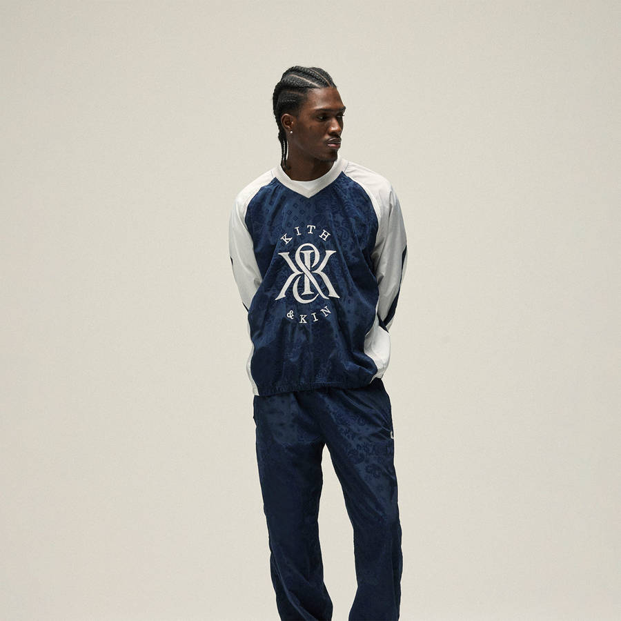 Black / White Men Kith Dayton Combo Pullover Sweatshirts | 7483-NYESO