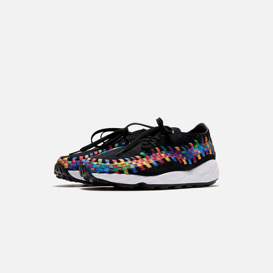 Black / White Men Kith Nike Air Footscape Woven Sneakers | 5613-FGBMI