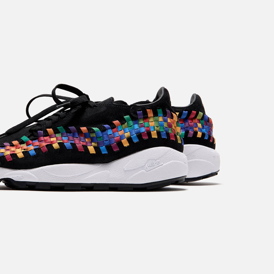 Black / White Men Kith Nike Air Footscape Woven Sneakers | 5613-FGBMI