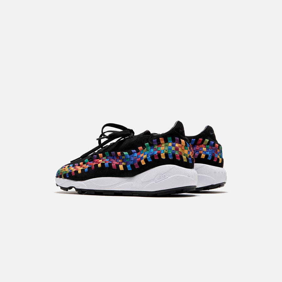 Black / White Men Kith Nike Air Footscape Woven Sneakers | 5613-FGBMI