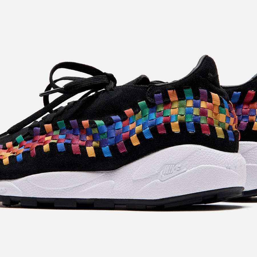 Black / White Men Kith Nike Air Footscape Woven Sneakers | 5613-FGBMI