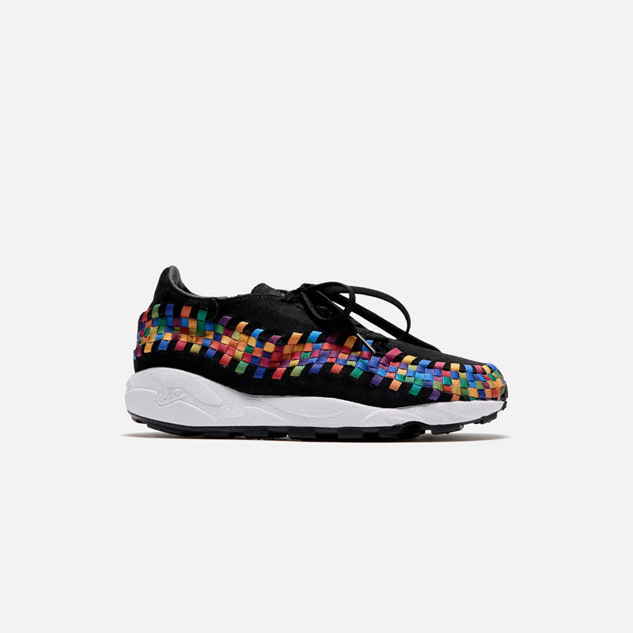 Black / White Men Kith Nike Air Footscape Woven Sneakers | 5613-FGBMI