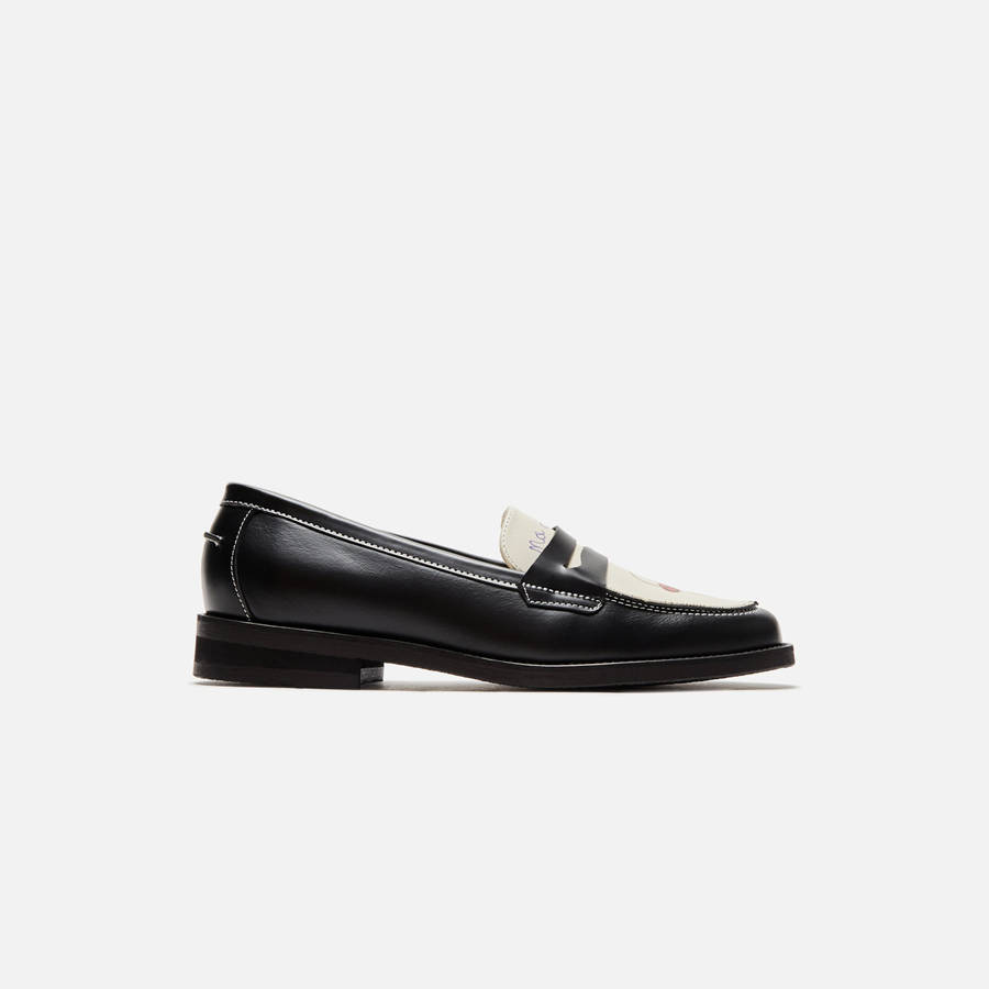 Black / White Women Kith DUKE + DEXTER WMNS Wilde Cherry Penny Loafers | 2739-OSFTM