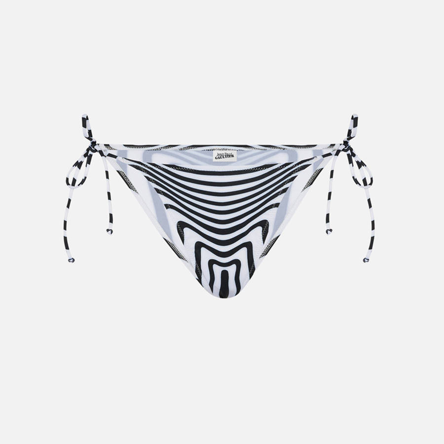Black / White Women Kith Jean Paul Gaultier Bikini Bottom Printed in Mariniere Body Morphing Swim | 8431-YOFGS