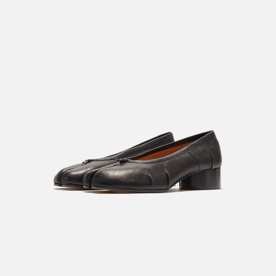 Black / White Women Kith Margiela Tabi Ballerina Heels | 5497-YVDWI