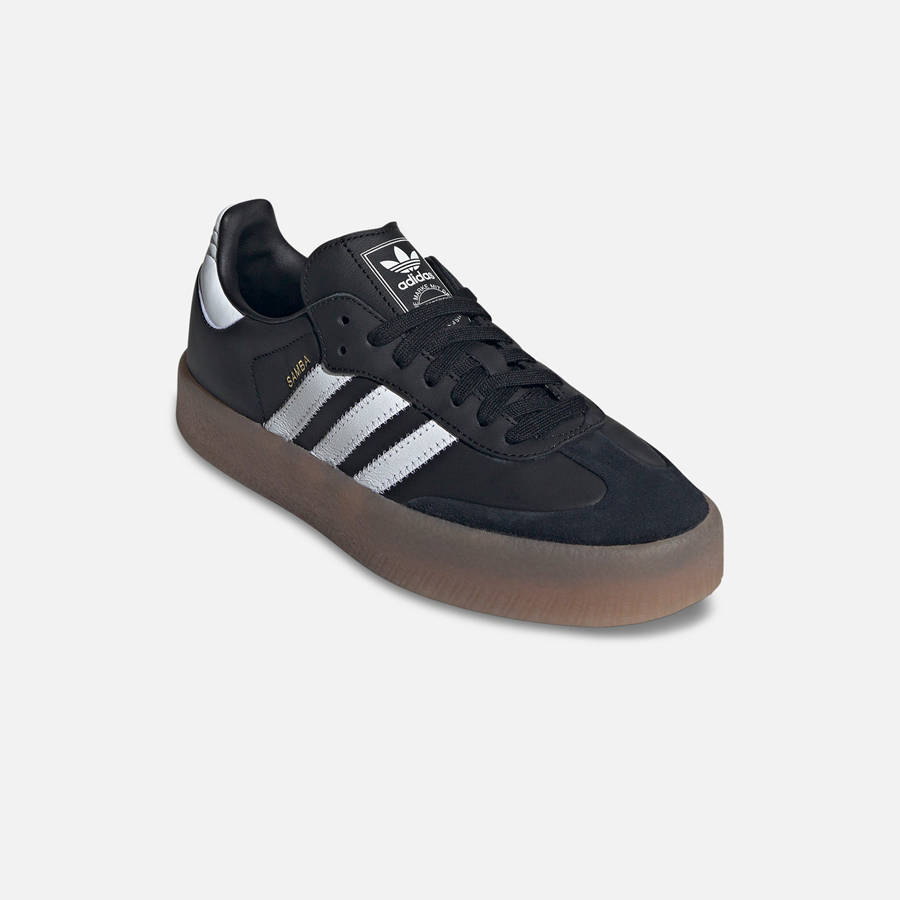 Black / White / Gold Women Kith adidas WMNS Sambae Sneakers | 2687-EQGMJ