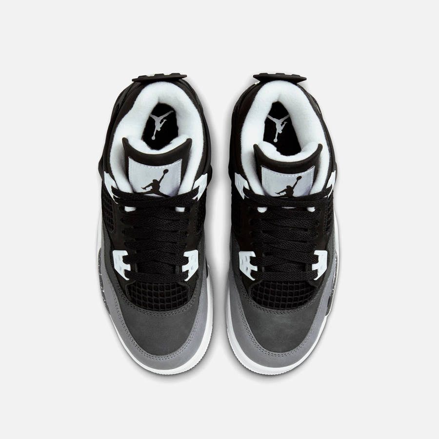 Black / White / Grey / Platinum Kids' Kith Jordan GS Air Jordan 4 Retro Sneakers | 8730-EAUKI