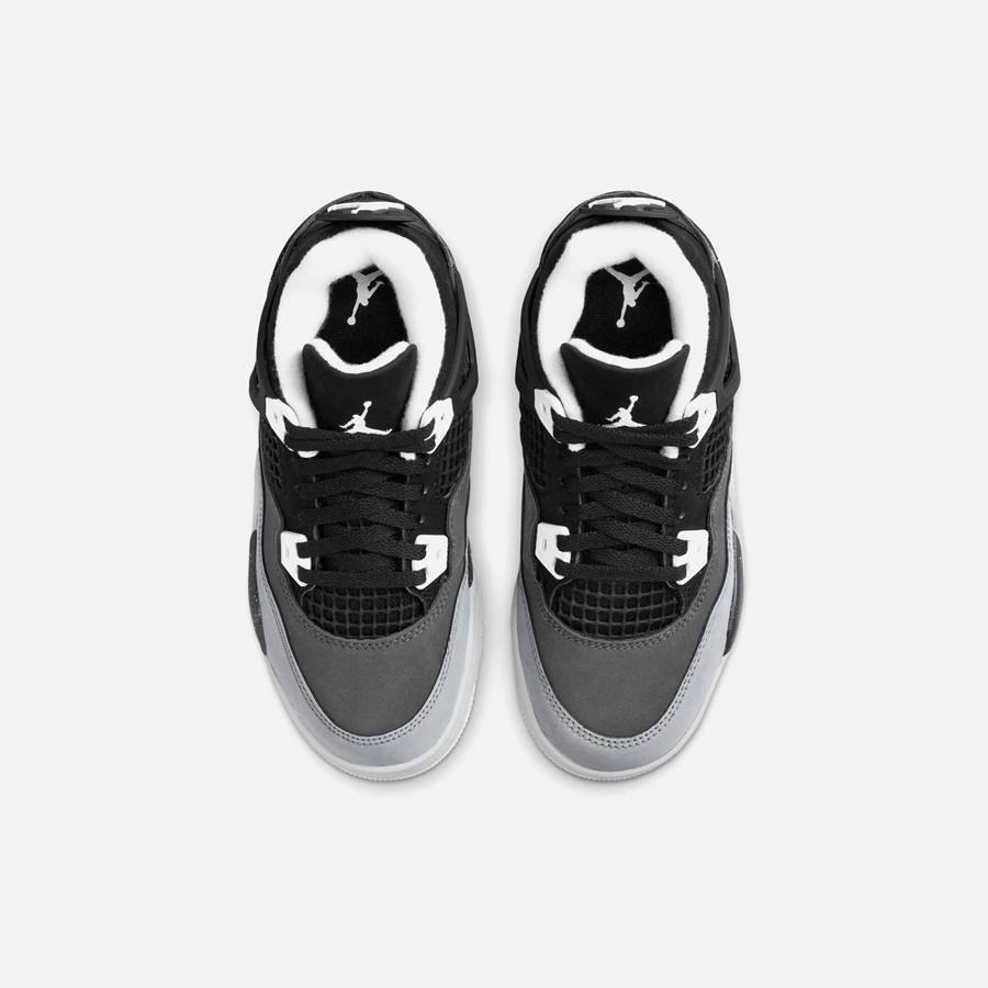Black / White / Grey / Platinum Kids' Kith Jordan PS Air Jordan 4 Retro Sneakers | 0483-EPZFQ