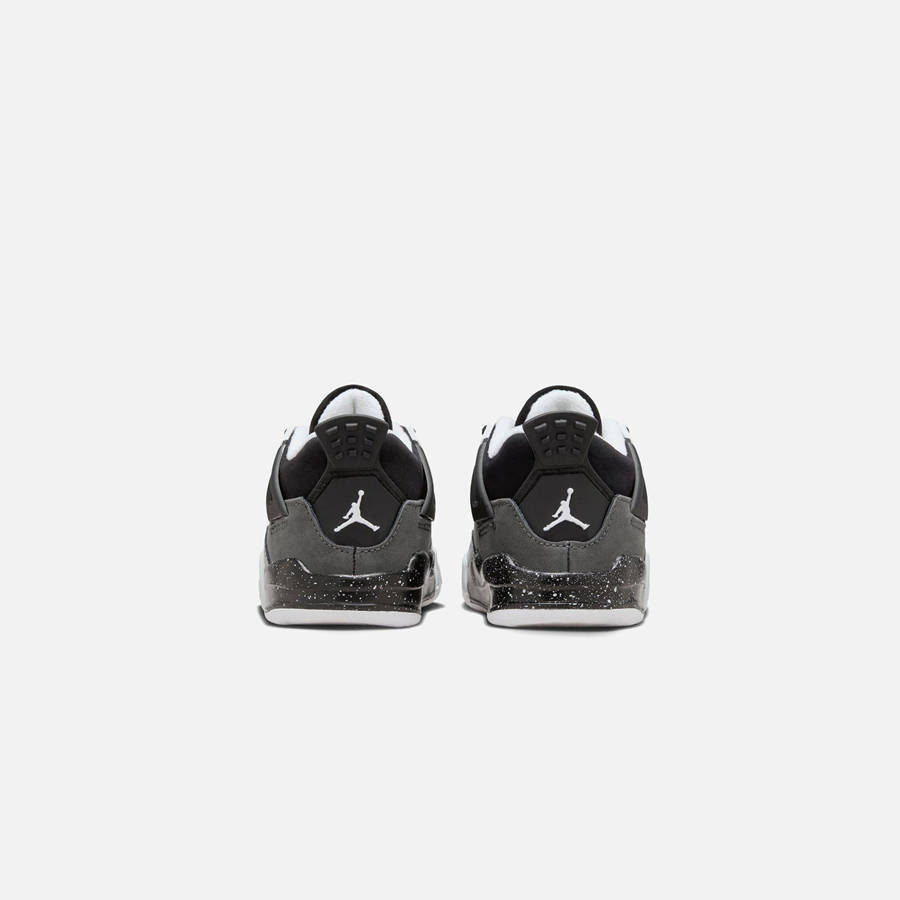 Black / White / Grey / Platinum Kids' Kith Jordan TD Air Jordan 4 Retro Sneakers | 9208-JHPRY