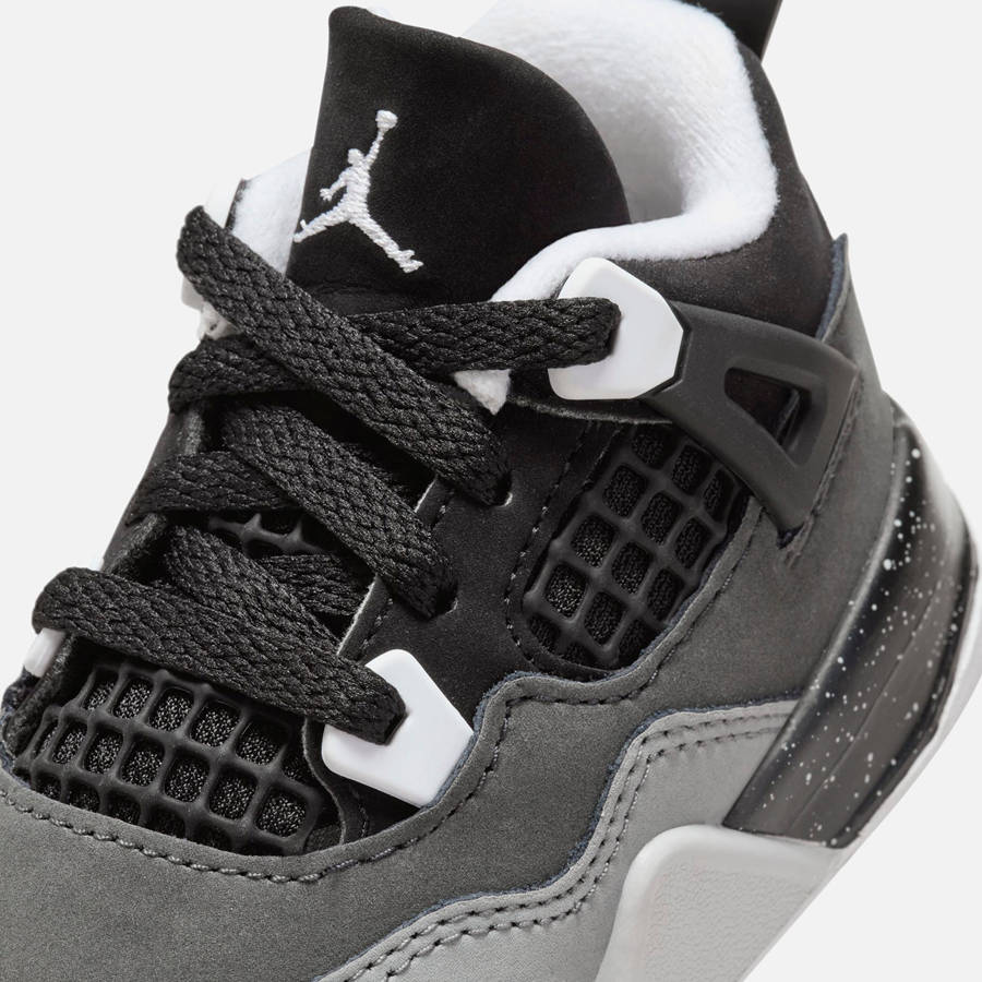 Black / White / Grey / Platinum Kids' Kith Jordan TD Air Jordan 4 Retro Sneakers | 9208-JHPRY