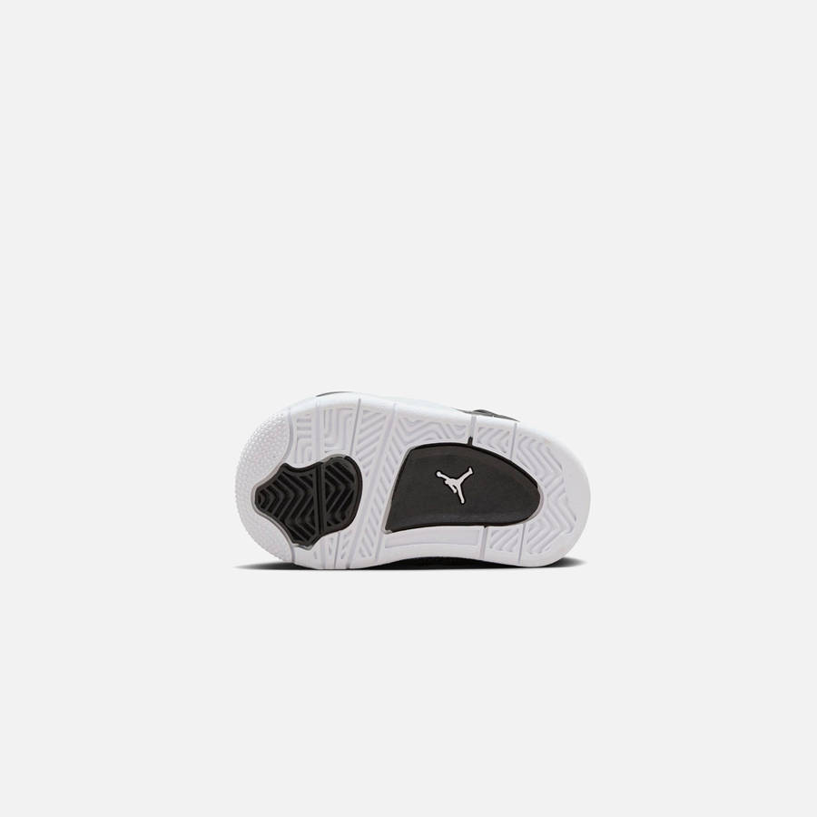 Black / White / Grey / Platinum Kids' Kith Jordan TD Air Jordan 4 Retro Sneakers | 9208-JHPRY