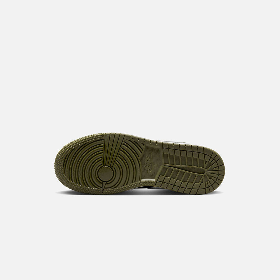 Black / White / Olive Men Kith Nike Air Jordan 1 Mid Sneakers | 7840-SYNCL