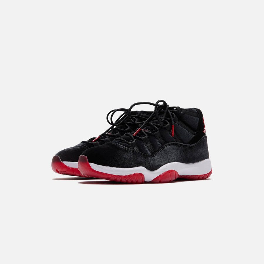 Black / White / Red Women Kith Jordan WMNS Air Jordan 11 Retro- Black / Gym Red / White Sneakers | 5201-ZBUSG