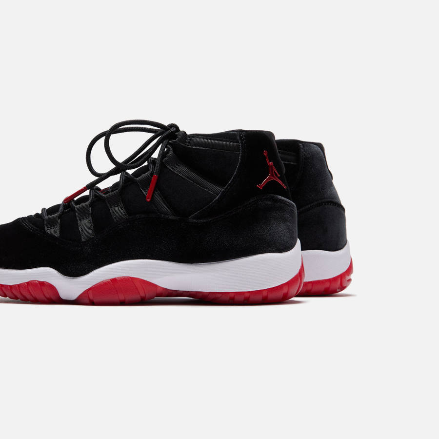 Black / White / Red Women Kith Jordan WMNS Air Jordan 11 Retro- Black / Gym Red / White Sneakers | 5201-ZBUSG