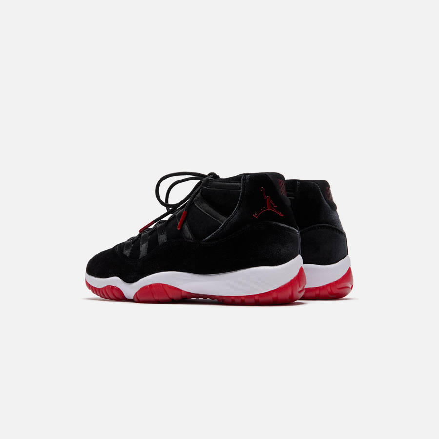 Black / White / Red Women Kith Jordan WMNS Air Jordan 11 Retro- Black / Gym Red / White Sneakers | 5201-ZBUSG