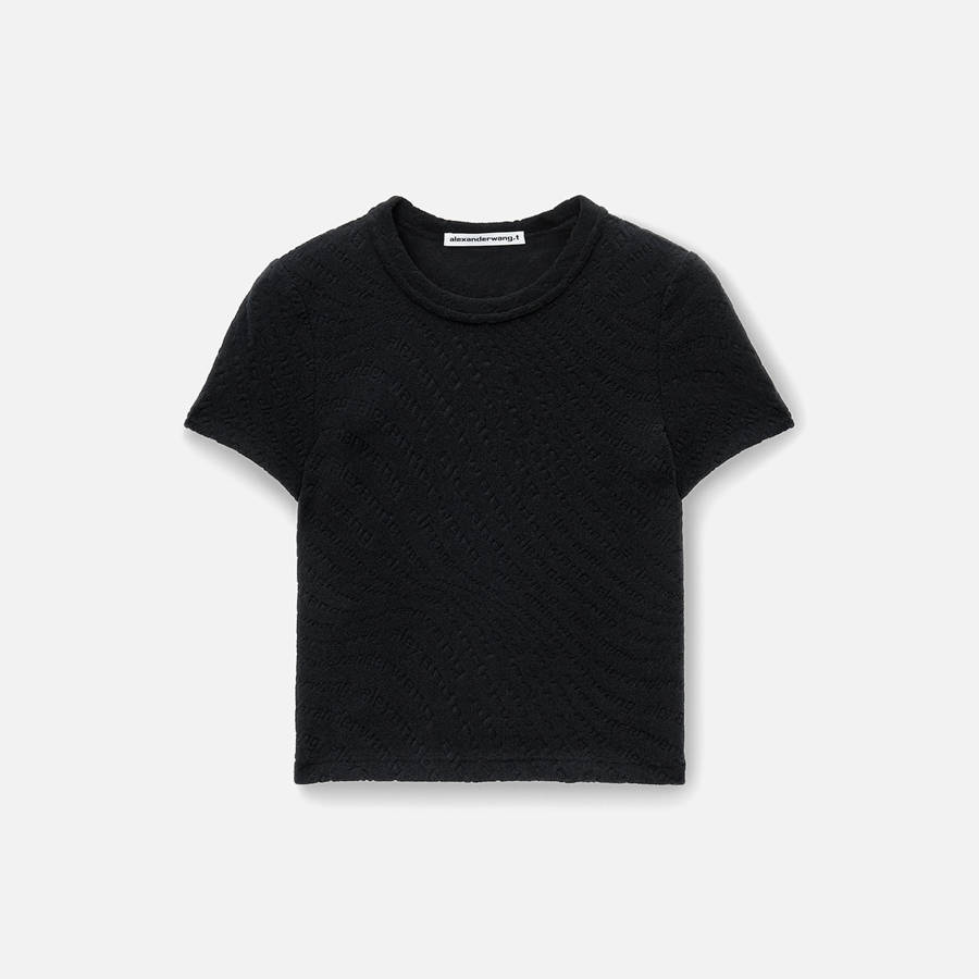 Blue Black Women Kith T by Alexander Wang Crew Neck Baby T-Shirt | 3467-XSNRY