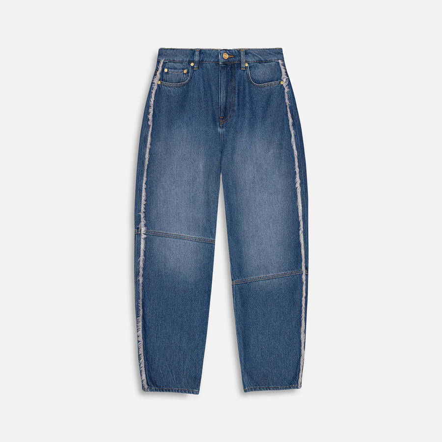 Blue Grey Women Kith Ganni Heavy Denim Starys Jeans | 1034-TLEHB