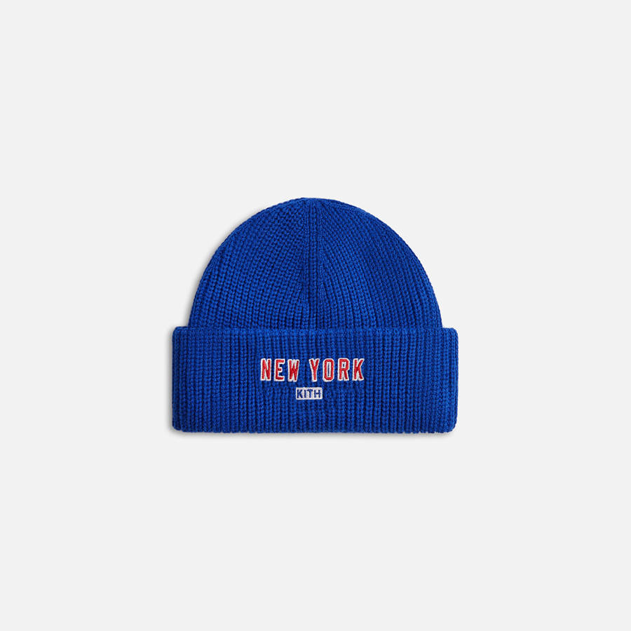 Blue Kids' Kith and '47 for the New York Rangers Brand Mia Beanie Headwear | 7516-XFHIV