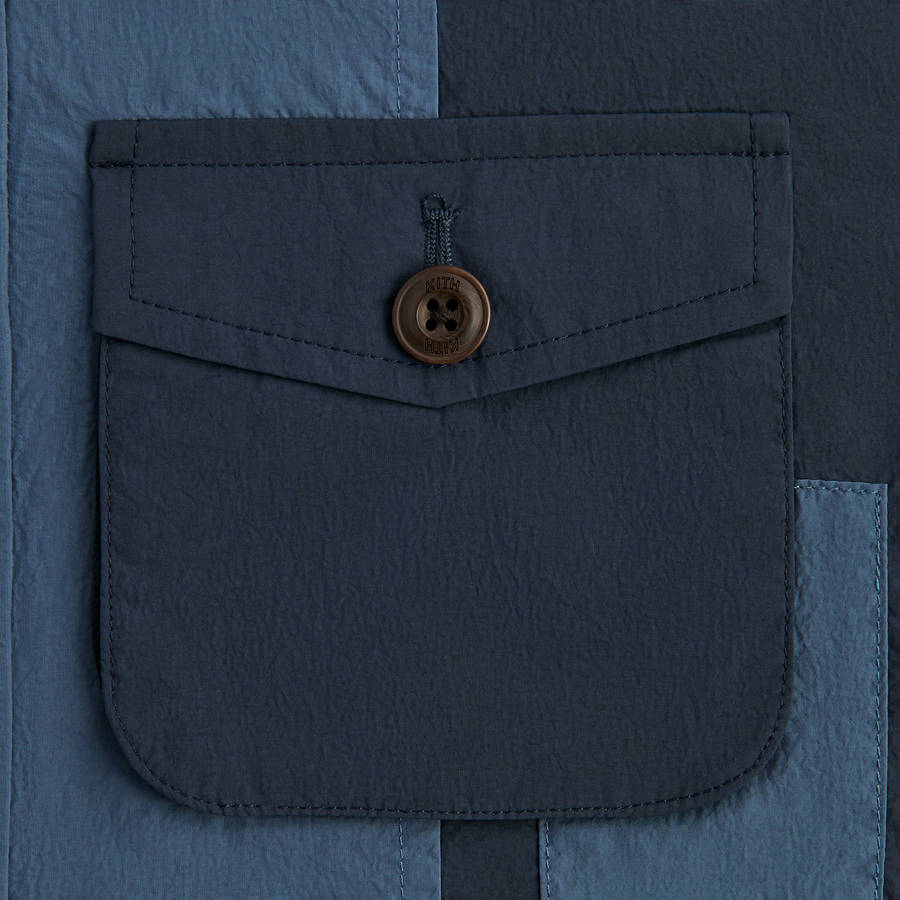 Blue Men Kith Amare Patchworked Jackets | 9816-NOAQG