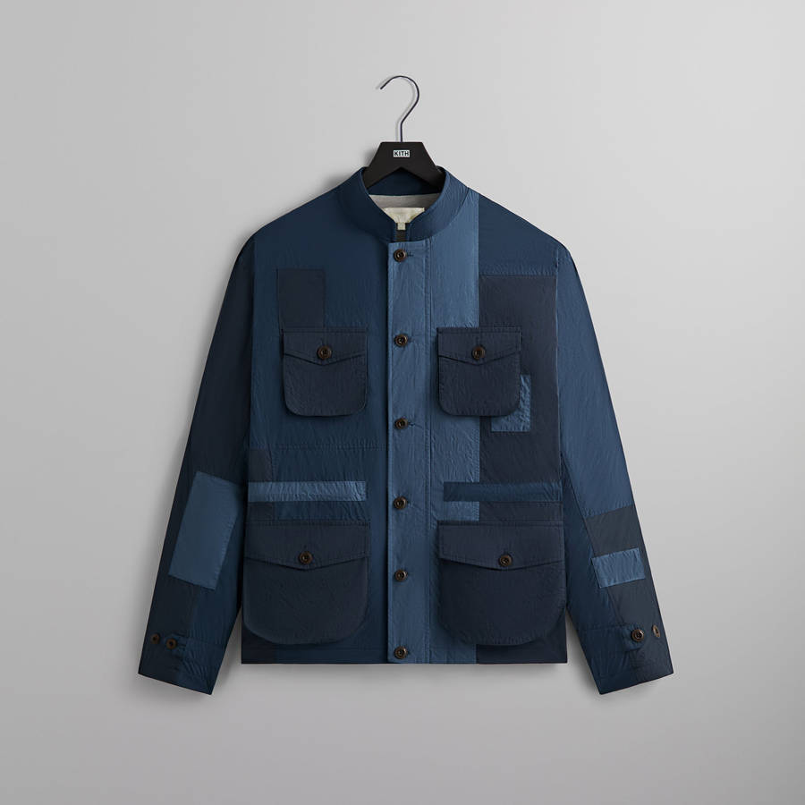 Blue Men Kith Amare Patchworked Jackets | 9816-NOAQG