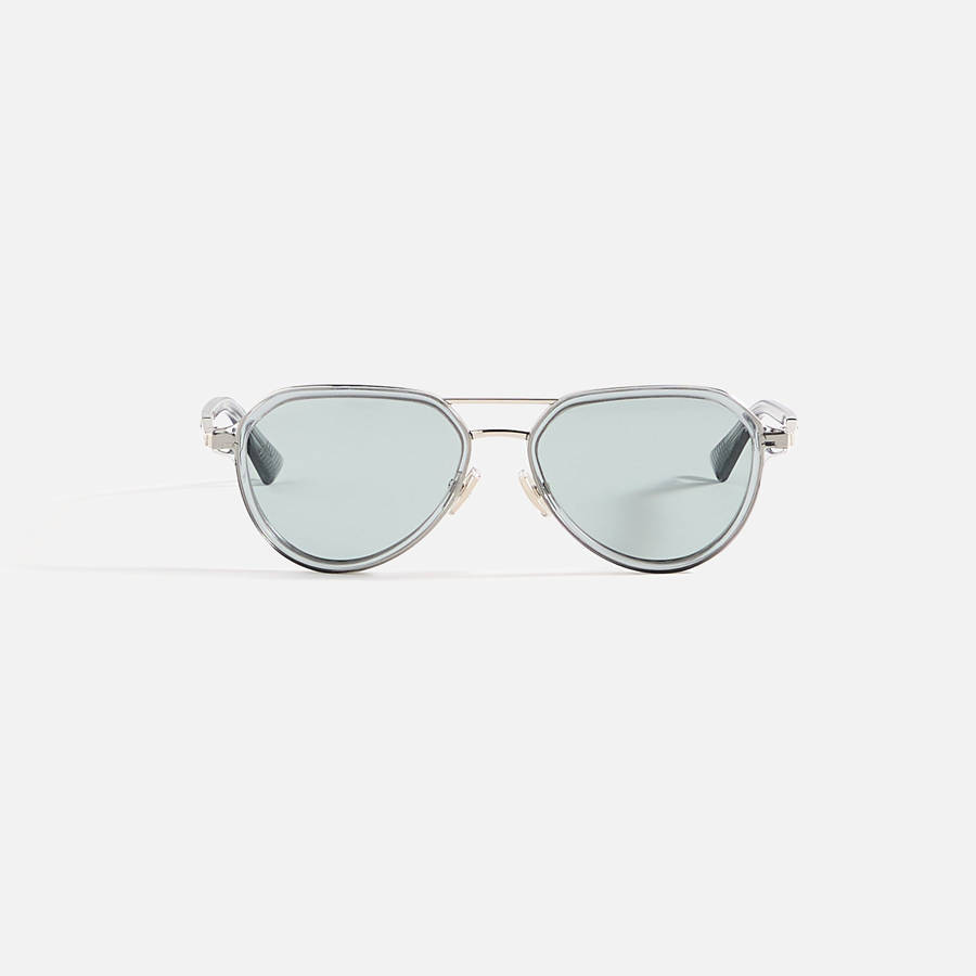 Blue Men Kith Bottega Veneta Aviator Frames Sunglasses | 4956-LXQFT