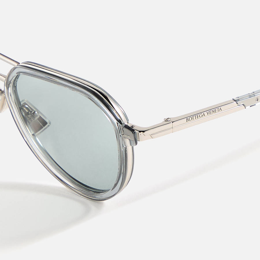 Blue Men Kith Bottega Veneta Aviator Frames Sunglasses | 4956-LXQFT