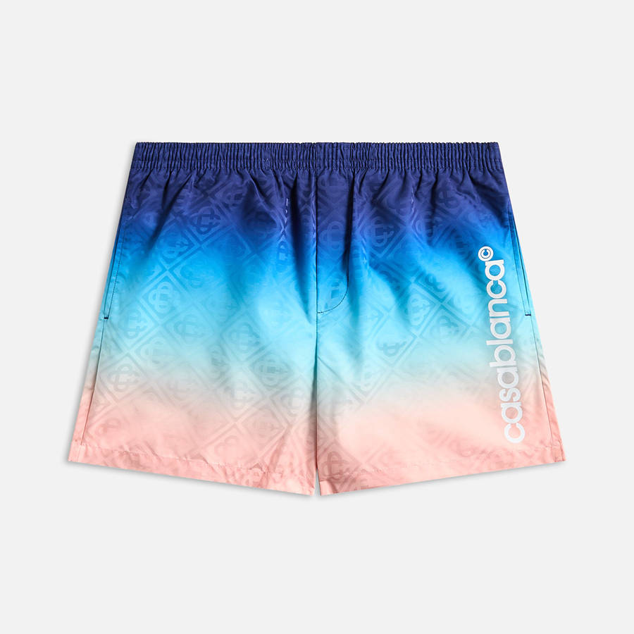 Blue Men Kith Casablanca Jacquard Swim Shorts | 1927-LKNWU