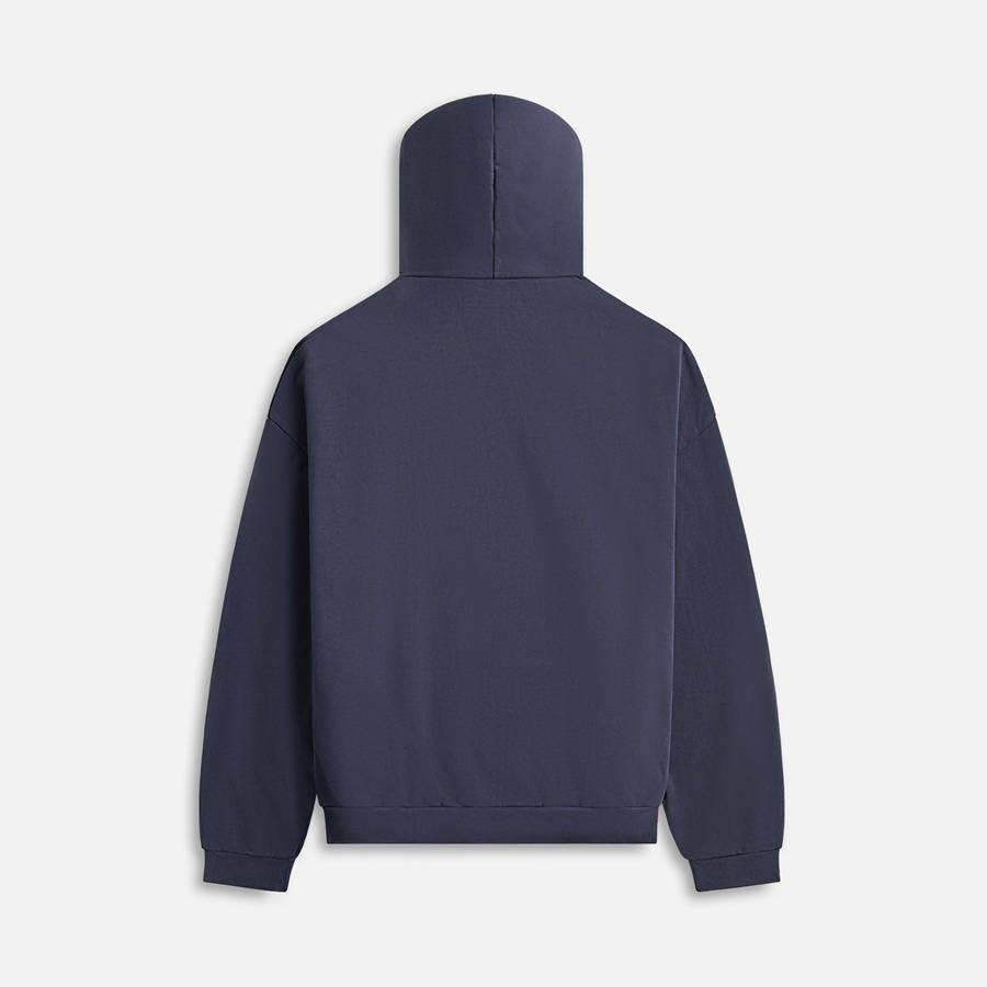 Blue Men Kith Essential Fleece Hoodie Sweatshirts | 5198-FRGMV