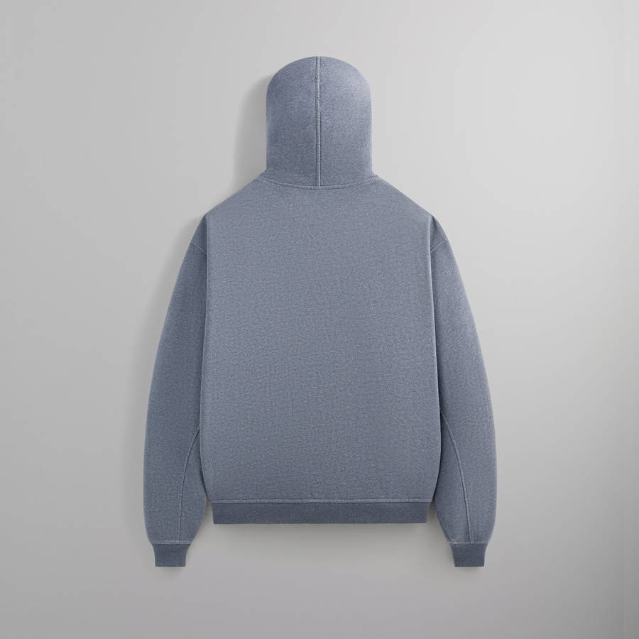 Blue Men Kith Fleece Avery Hooded Bomber Jackets | 0819-WJEZV