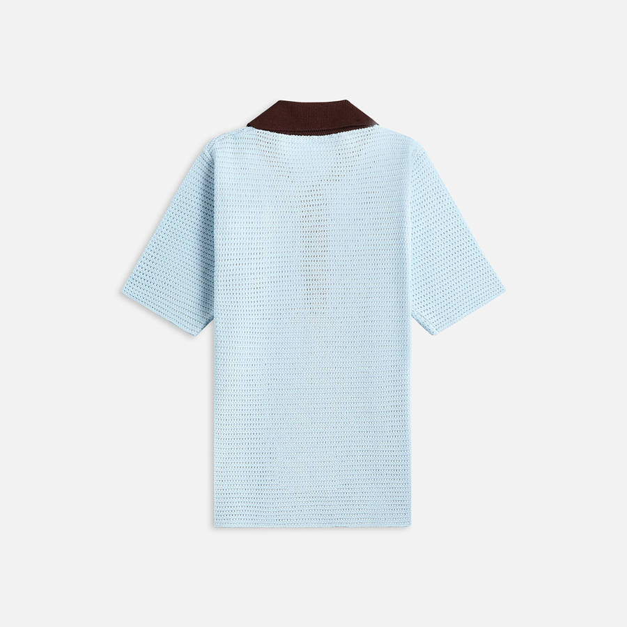 Blue Men Kith Jil Sander Knit Polo Shirts | 2480-TPSMF