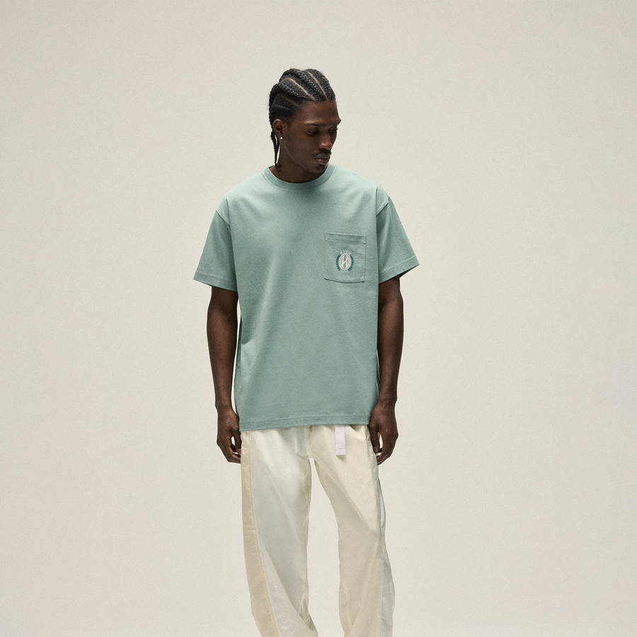 Blue Men Kith K Shield Pocket T-Shirt | 7584-HVBXR