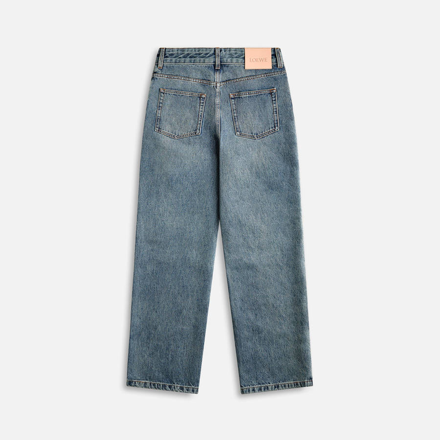 Blue Men Kith Loewe Anagram Baggys Jeans | 9417-GIKPA