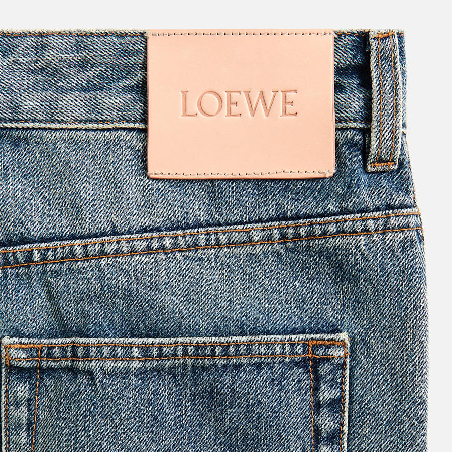 Blue Men Kith Loewe Anagram Baggys Jeans | 9417-GIKPA